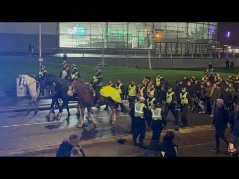 Crazy Scenes!!! Roma Ultras Arriving at Celtic Park Before the Celtic V Roma Game!!!