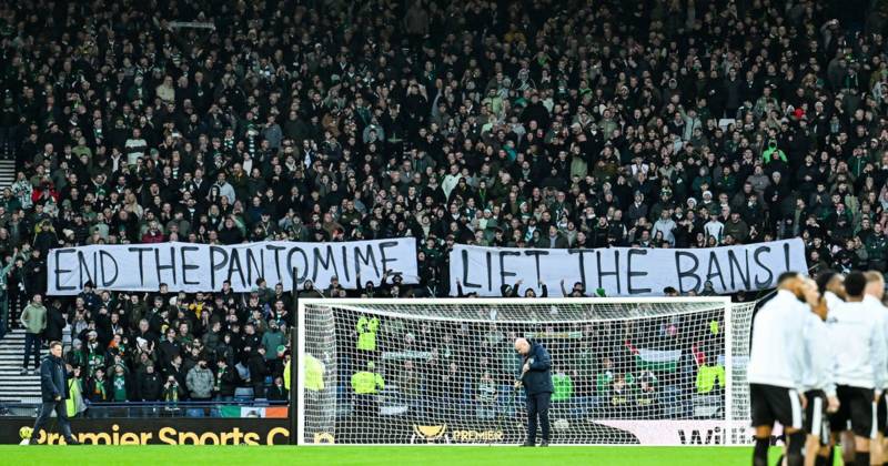 Celtic fans back Green Brigade with Hampden banner telling board to ‘end the pantomime’