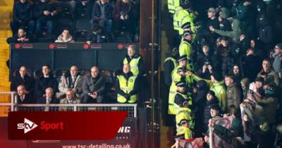 Investigation launched after ‘fan points bladed weapon’ towards Celtic board during Dundee United match Investigation launched after ‘fan points bladed weapon’ towards Celtic board during Dundee United match