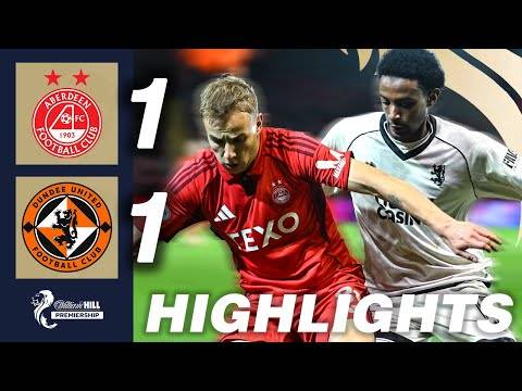 Aberdeen 1-1 Dundee United | HIGHLIGHTS | William Hill Premiership