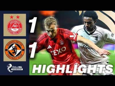 Aberdeen 1-1 Dundee United | HIGHLIGHTS | William Hill Premiership