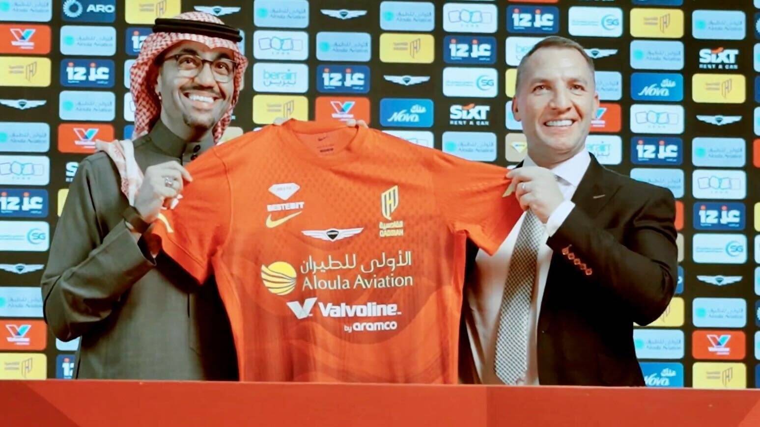 Brendan Rodgers gets special Saudi tifo as ex-Celtic boss honoured by new club