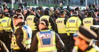 Celtic fans clash with police in furious protest outside stadium after Rangers defeat Celtic fans clash with police in furious protest outside stadium after Rangers defeat
