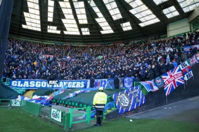 Jubilant Rangers fans troll Celtic with board chant during derby win Jubilant Rangers fans troll Celtic with board chant during derby win