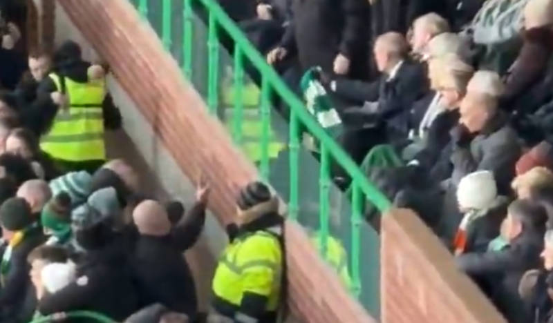 Watch Celtic security step in as furious punters get close to board