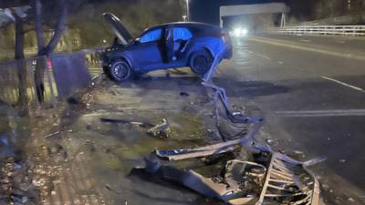 First pictures of Dujon Sterling’s horror car crash revealed as Rangers star arrested and charged after Celtic clash