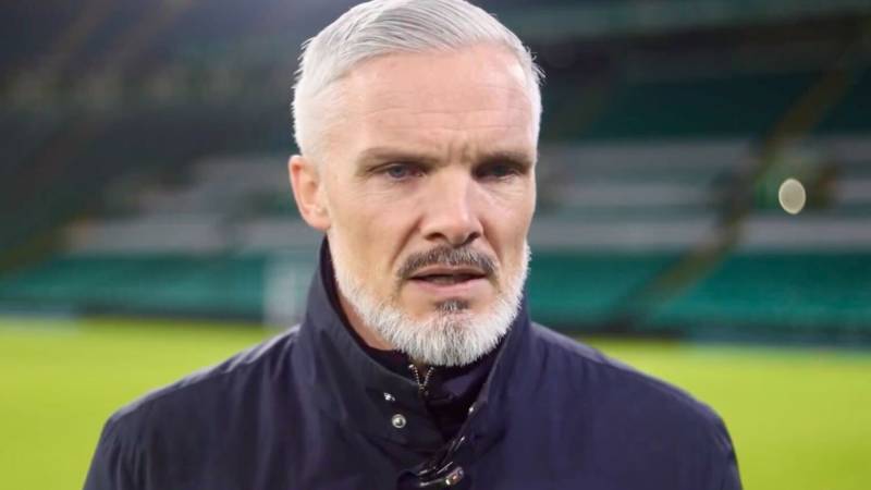 Jim Goodwin accuses Celtic man of ‘out of control’ tackle in Dundee United hammering