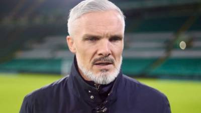 Jim Goodwin accuses Celtic man of ‘out of control’ tackle in Dundee United hammering