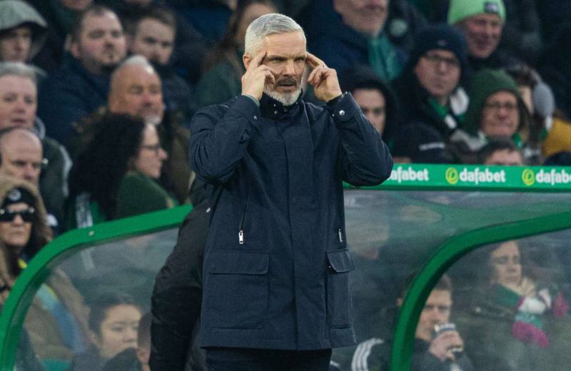 Fuming Dundee United boss brands Celtic star ‘out of control’ for reckless challenge VAR red card check ‘skimmed over’