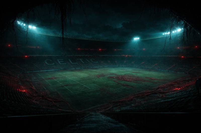 Could this Celtic window get any more Upside Down? Stranger Things have happened.