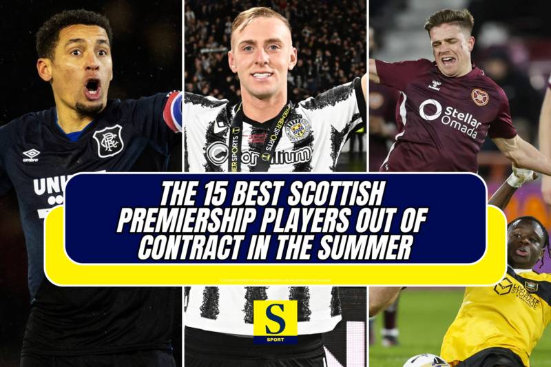 Here are the 15 best Scottish Premiership players out of contract this summer &ndash; including Rangers, Celtic, and Hearts stars
