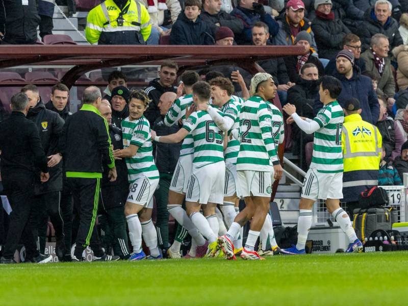 Watch as Derek McInnes reacts furiously to Celtic bench after Nygren opener at Hearts