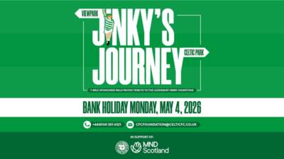 Join Jinky’s Journey and support Celtic FC Foundation and MND Scotland