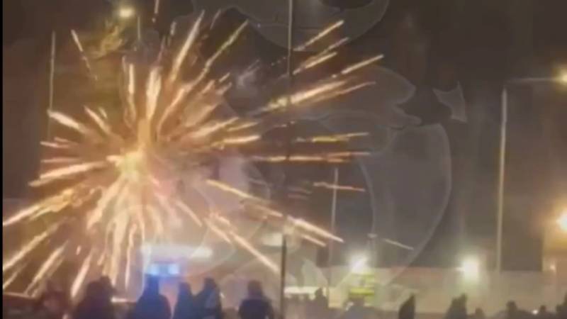 Shock moment fans of Celtic and Utrecht clash as fireworks ‘launched at police’ ahead of Europa League tie