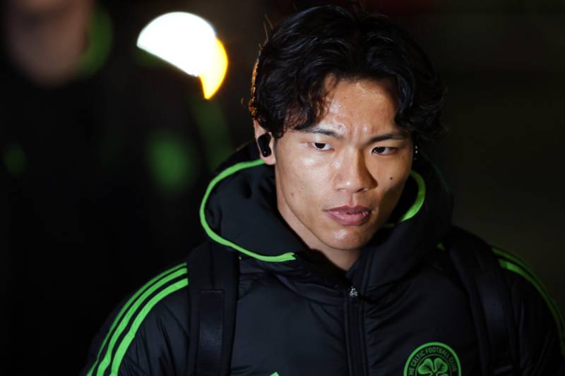 Reo Hatate accompanies two World Cup managers in attendance at Celtic vs Utrecht