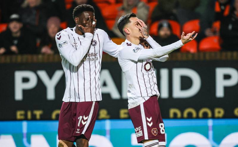 Hearts enjoy Tannadice mudbath as Dundee Utd, Celtic and Rangers lament VAR and 3 red cards