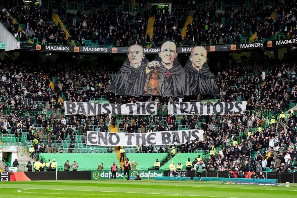 Video: Celtic Fans Stage Hoops Board Protest
