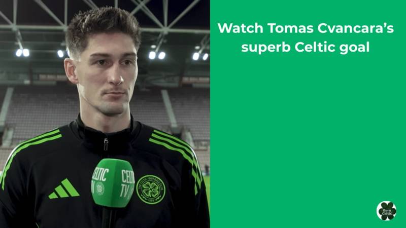 WATCH: Tomas Cvancara announces himself with first Celtic goal vs Falkirk