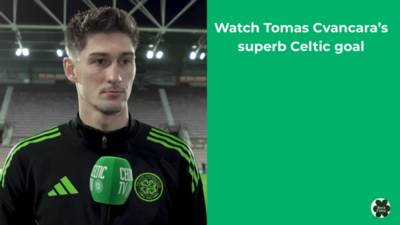WATCH: Tomas Cvancara announces himself with first Celtic goal vs Falkirk