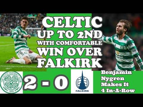 CELTIC 2 Falkirk 0: Another Clean Sheet League Win As CELTIC Go Up To 2nd