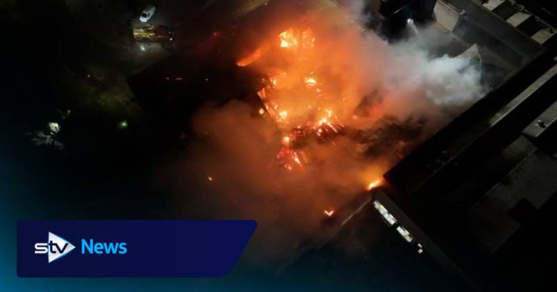 Fire burns through Celtic supporters’ club and forces shopping centre to close