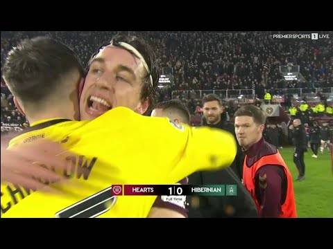 Hearts Snatch Late Winner & The Full Time Scenes | Hearts 1-0 Hibs Edinburgh Derby