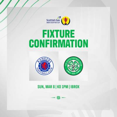 Celtic Make Wednesday Ibrox Scottish Cup Announcement