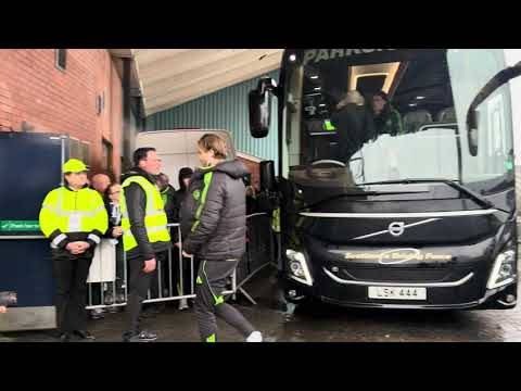 Celtic Tean Bus Arriving Before the Kilmarnock V Celtic Game!!!