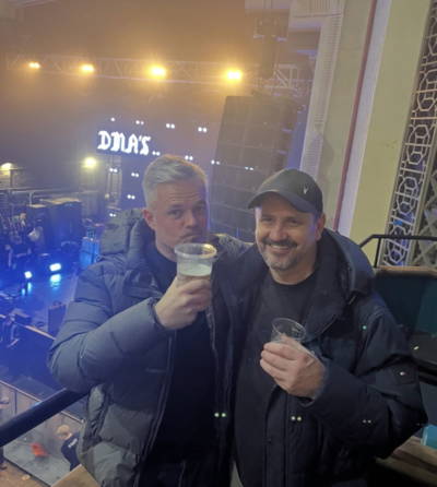 Former Celtic Duo Pictured At Glasgow Gig