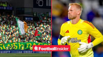 ‘You are done’ – Celtic fans roast Kasper Schmeichel after what he did vs Stuttgart