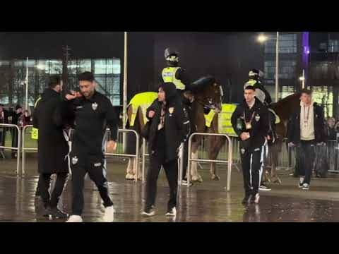 Stuttgart Team Bus Arriving Before the Celtic V Stuttgart Game!!!