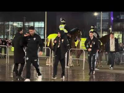 Stuttgart Team Bus Arriving Before the Celtic V Stuttgart Game!!!