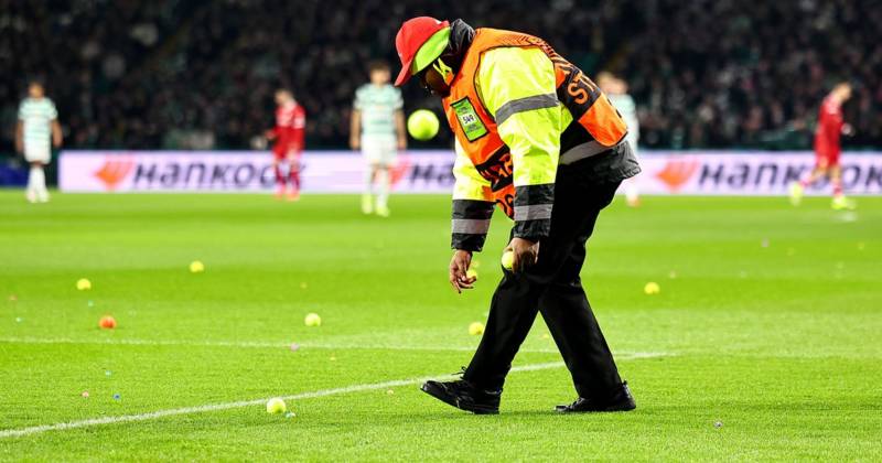 Chairman accuses Celtic protestors of creating ‘atmosphere of conflict’ as he fires back at tennis ball stunt