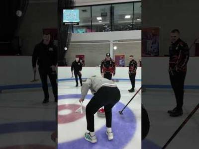 🤨 The lads said the Winter Olympics was easy… then tried curling 😅