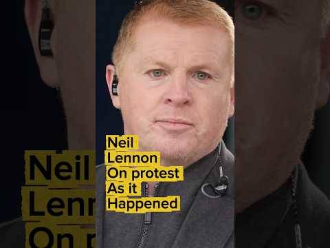 Neil Lennon talks about the Celtic park protest v Stuttgart