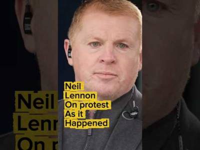Neil Lennon talks about the Celtic park protest v Stuttgart