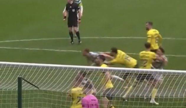 Video: VAR shocker as Celtic denied penalty for pull on Scales