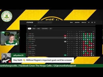 Half Time Celtic 1-1 Hibs / Nygren with the Goal