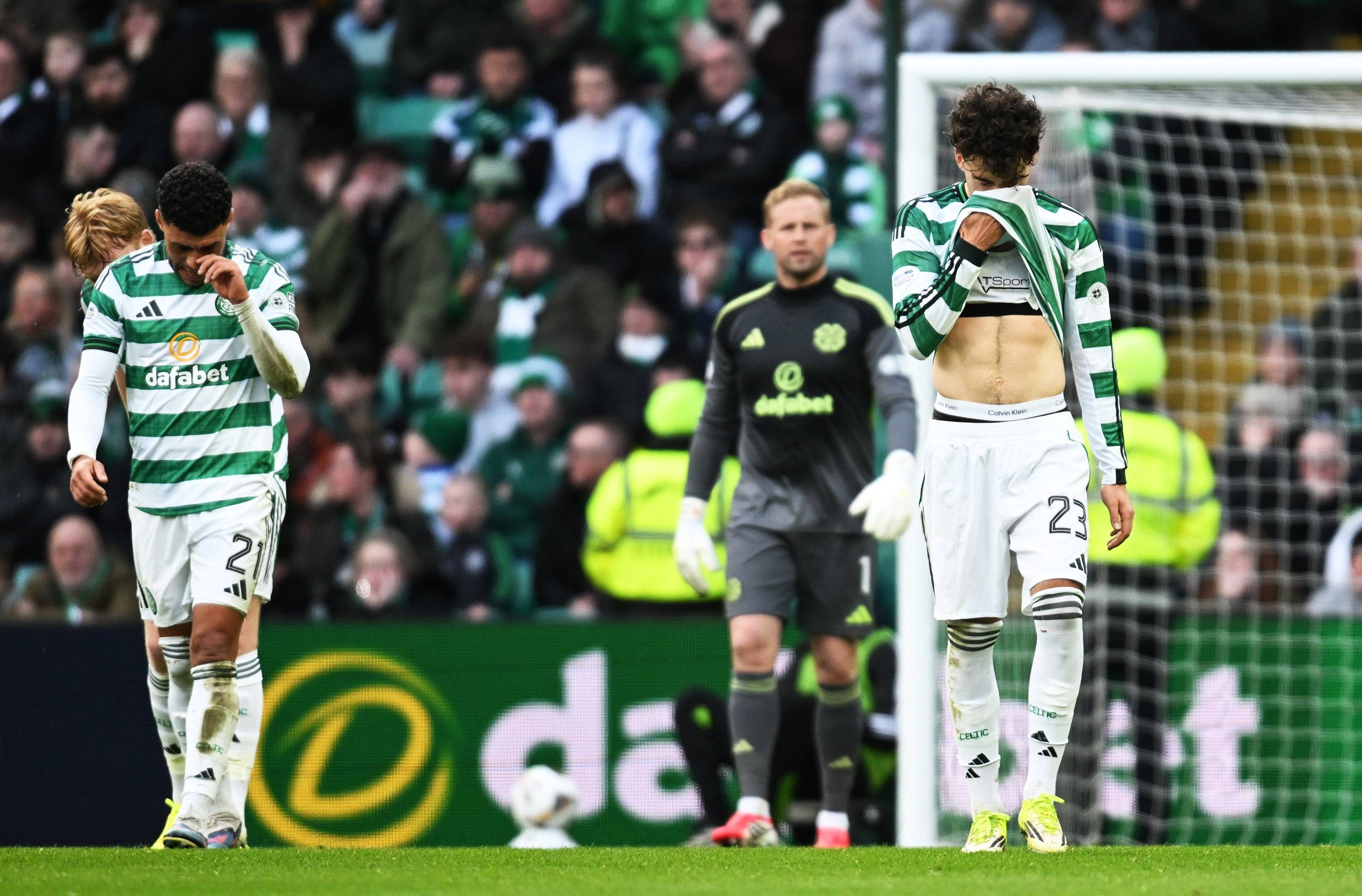 I noted Celtic Park’s rare moment of Rangers harmony not lasting long and chief’s demeanour says it all