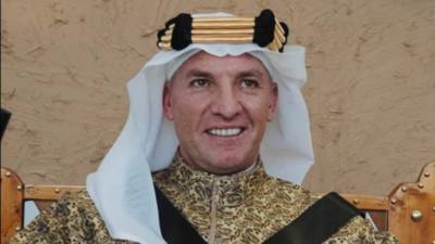 Ex-Liverpool and Celtic boss Brendan Rodgers transforms into ‘Sheikh Brendan’, posing in Saudi traditional dress and with a gun in promotional video so brazen it ‘looks like AI’ Ex-Liverpool and Celtic boss Brendan Rodgers transforms into ‘Sheikh Brendan’, posing in Saudi traditional dress and with a gun in promotional video so brazen it ‘looks like AI’