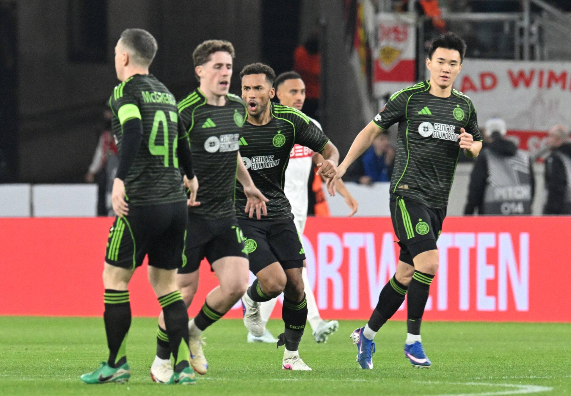 Celtic beat Stuttgart with their lowest amount of shots in a Europa League game this season