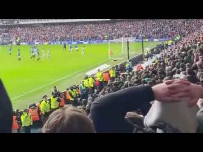 Celtic fans reaction to penalty against rangers 😂
