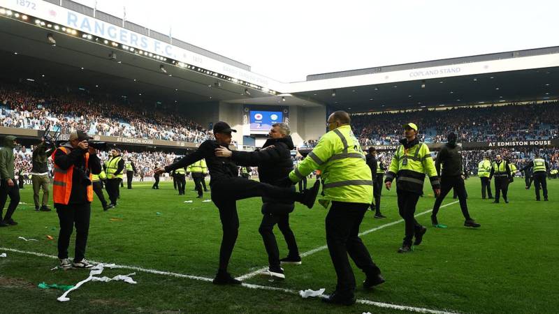 Police condemn ‘shameful’ scenes as they launch investigation into pitch invasion at Celtic’s Scottish Cup win over Rangers