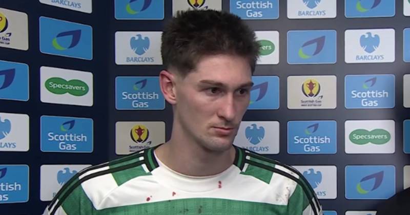 Tomas Cvancara gives Celtic interview in blood soaked strip as fan chaos is made instantly clear after Rangers win