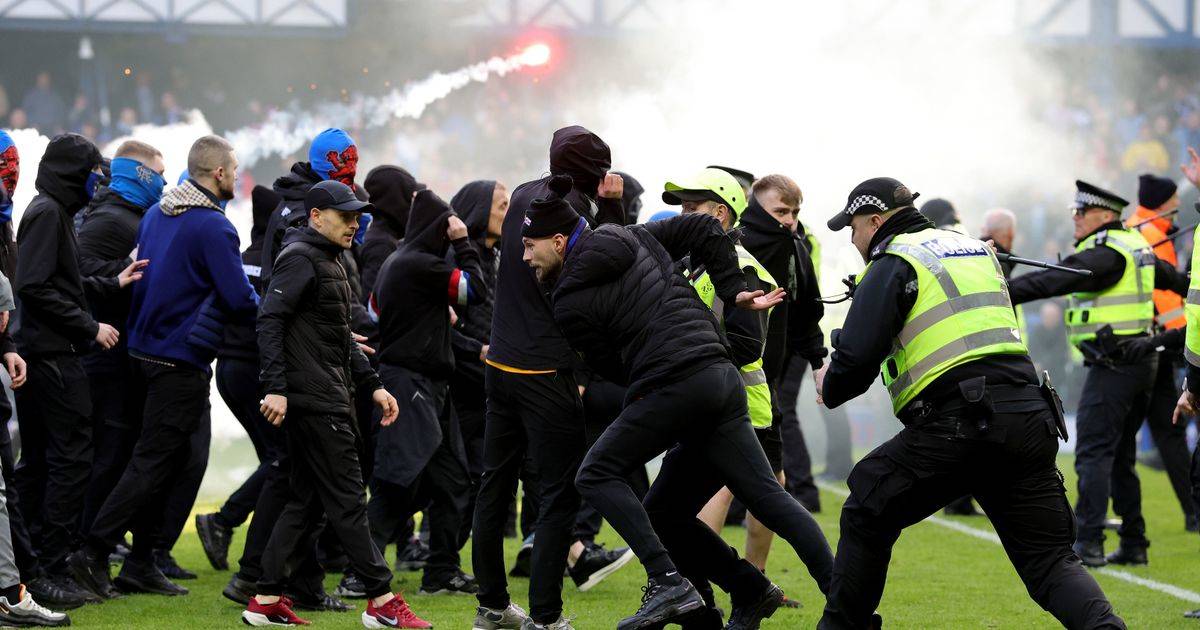 Arrests made after Celtic and Rangers fans’ violent clash during Ibrox pitch riot