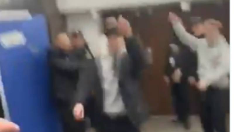 Watch as injured Celtic players seen celebrating with jubilant fans inside Ibrox