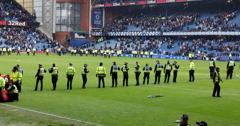 Post-match scenes on Ibrox pitch overshadow Celtic’s Scottish Cup win over Rangers