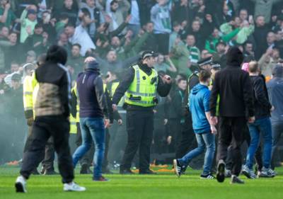 Pictures show extent of damage in Celtic end, including Ibrox disaster graffiti
