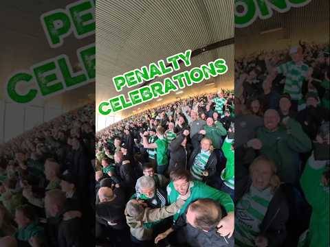 Celtic winning penalty celebrations at Ibrox #celtic