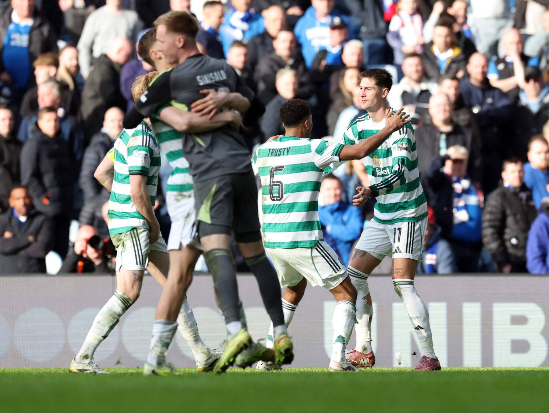 Celtic fans missed Rangers fans giving up after Djeidi Gassama’s miss, before Tomas Cvancara’s winner